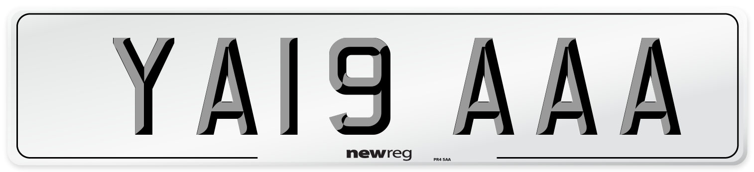 YA19 AAA Number Plate from New Reg